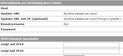 Benutzername, IPv4, IPv6