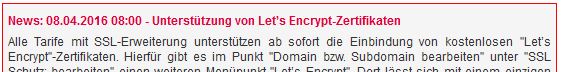 SSL-Zertifikate von Let's Encrypt bei all-inkl.com